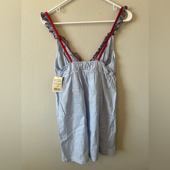 Vintage Y2K L.e.i. Striped Ruffle Slip Dress Nightgown Baby Doll Camisole NWT - Picture 6 of 7